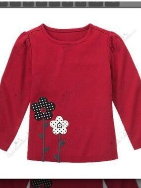 Gymboree Vintage Holiday Panda Flower Tee Size 6